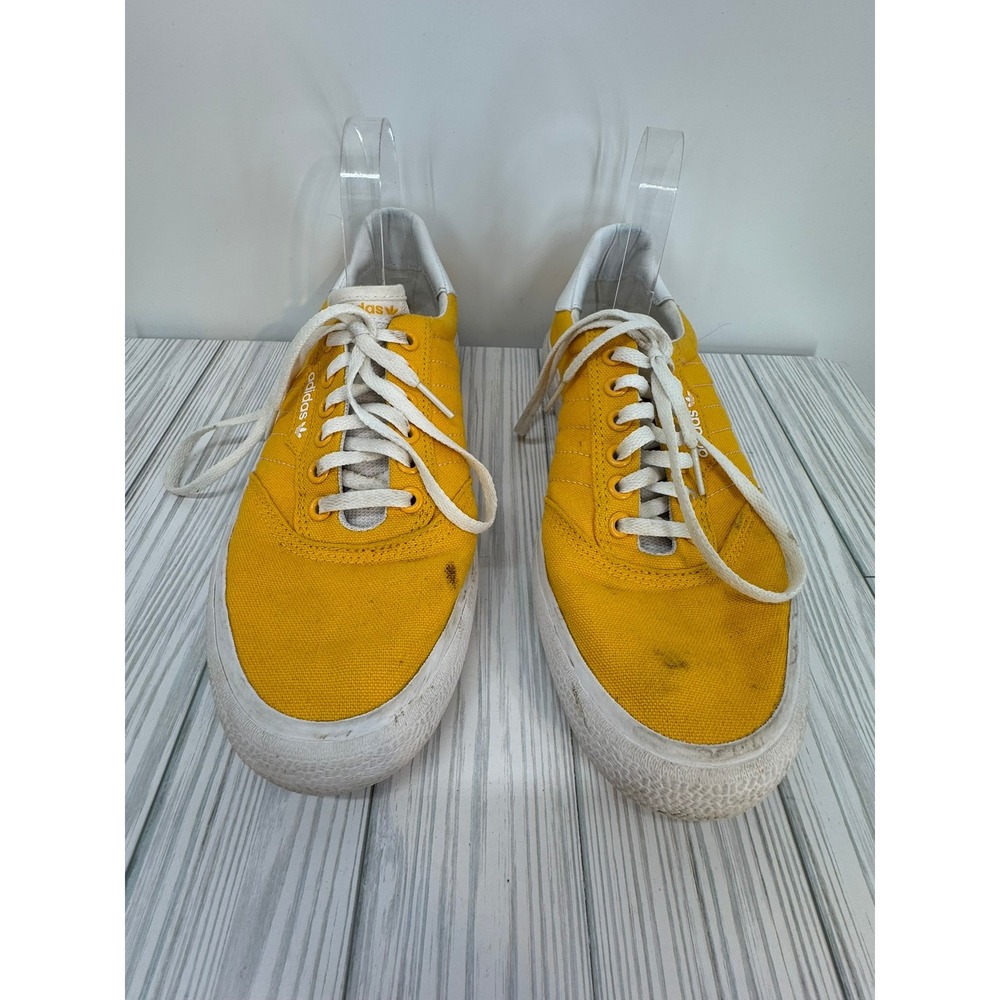 Adidas 3MC Yellow Canvas Low Top Skateboarding Shoes‎ Sneakers Men's US 9